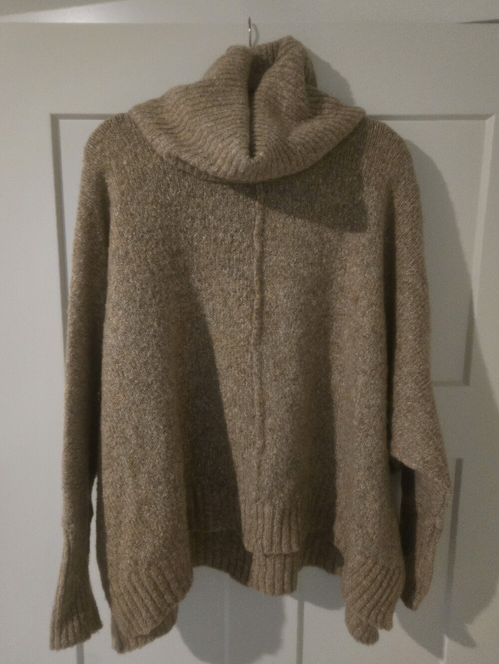 ruby moon Taupe Cowl Neck Oversized Sweater Size Large